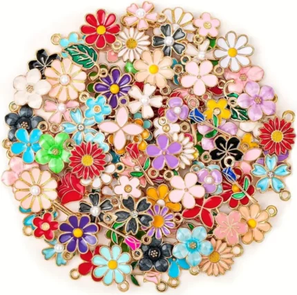 Assorted Flower Charms for Bracelet And Jewelry Making